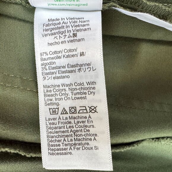 J. Crew Sailor Slim Wide-Leg High Rise Distressed Fatigue Chino Pant Size 33 - Picture 15 of 16